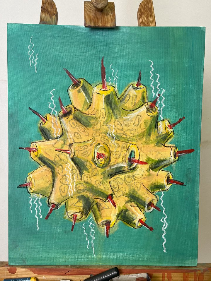 'Aquatic bomb' original canvas product image (1)