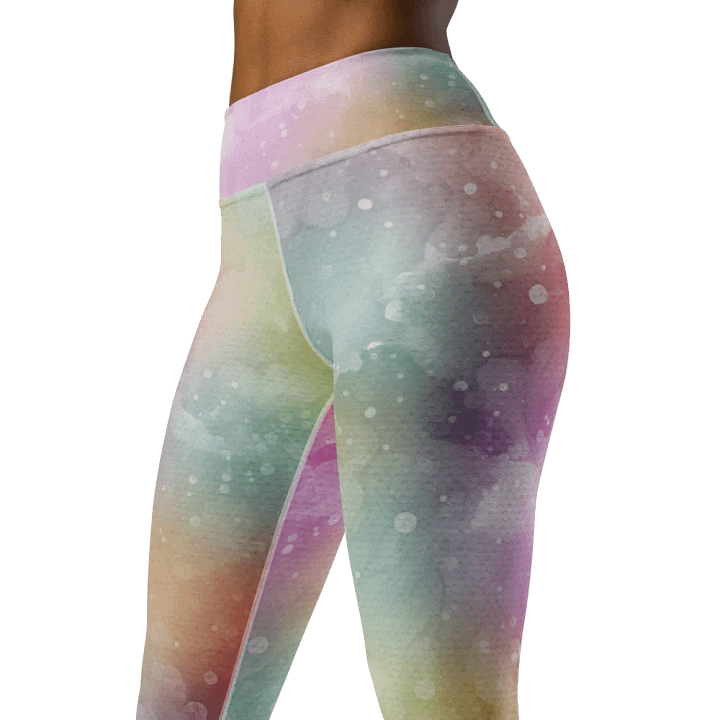 Galactic Glow High-Waist Leggings - Rainbow Nebula product image (1)