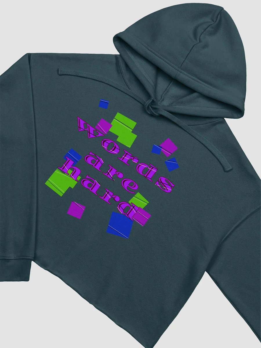 Words are hard Crop Hoodie product image (27)