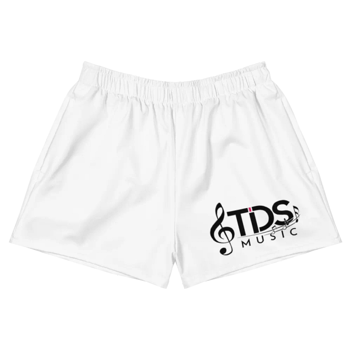 TDS Music Unisex White Athletic Shorts product image (2)