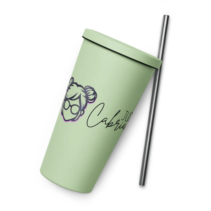 JustCabrian Logo Insulated Tumbler with straw product image (49)