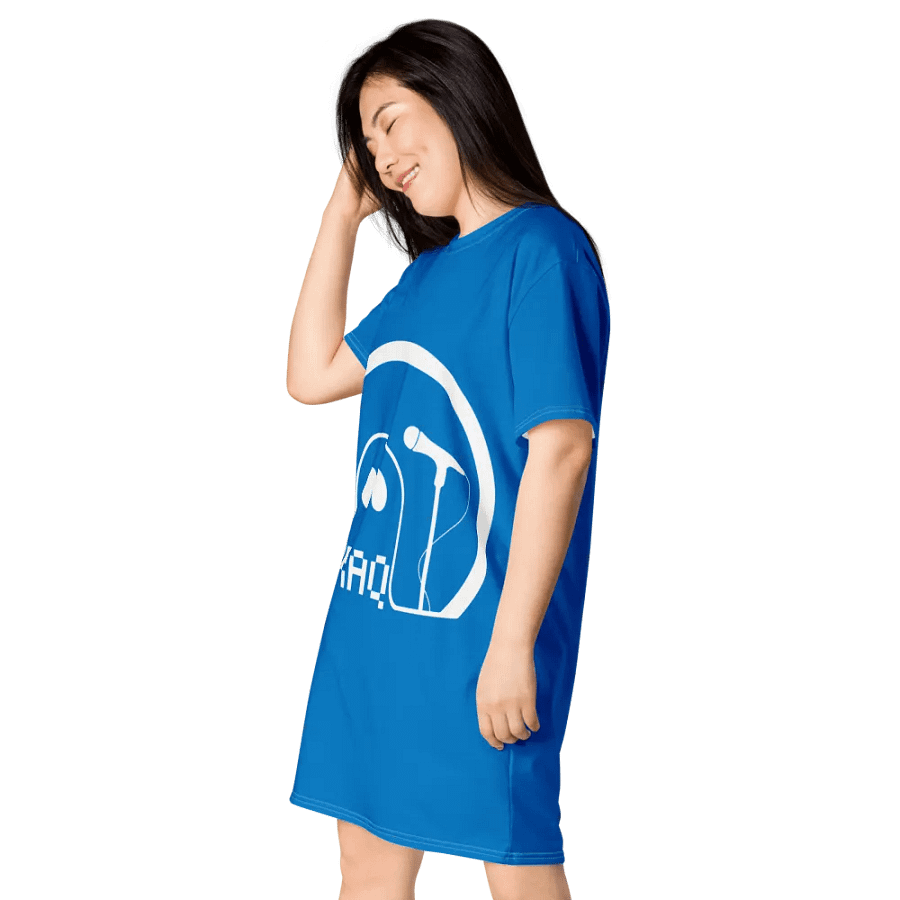 Raq Logo T-shirt Dress (royal blue) product image (4)