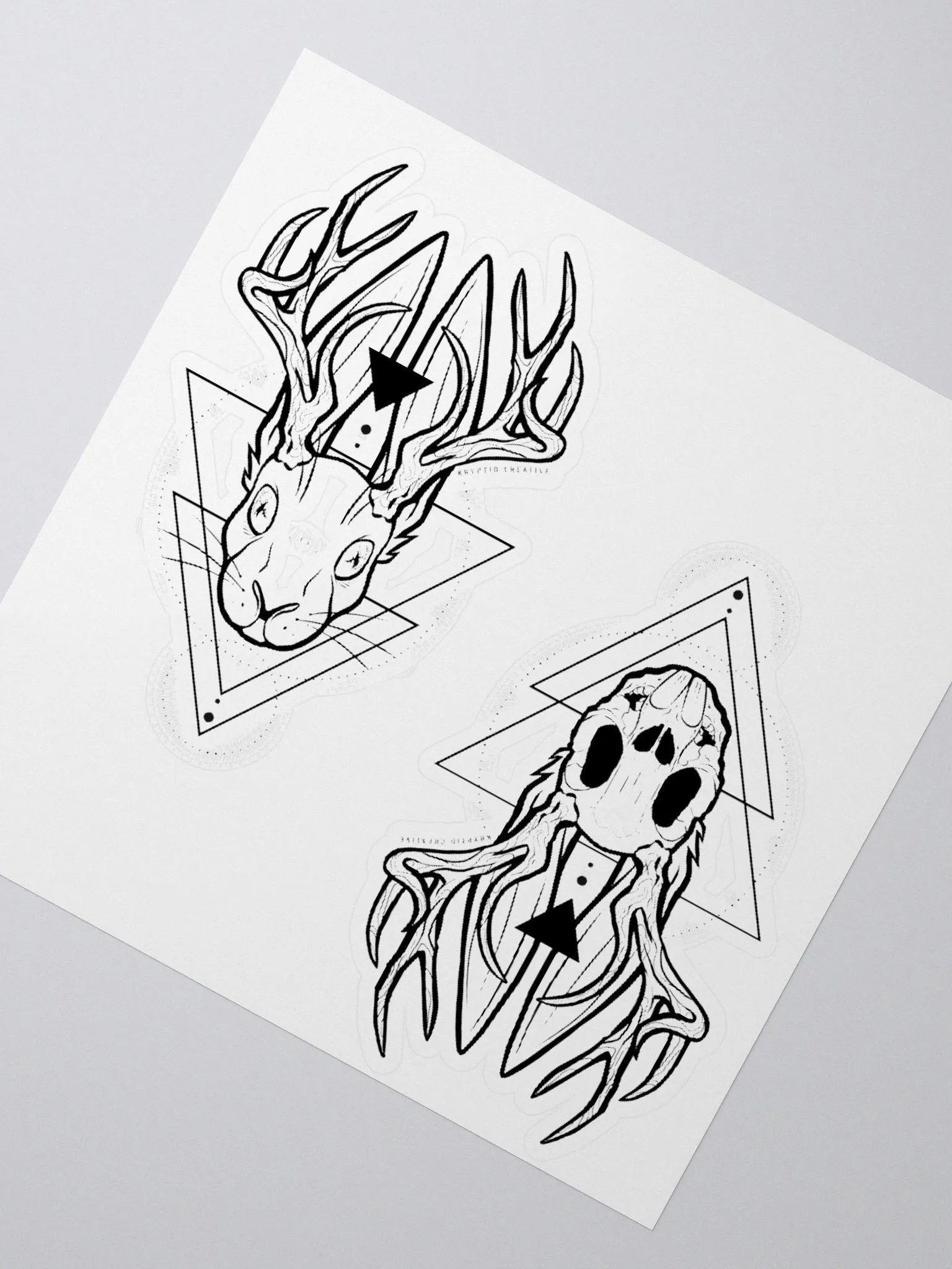 Jackalope Life + Death Kiss Cut Stickers product image (6)