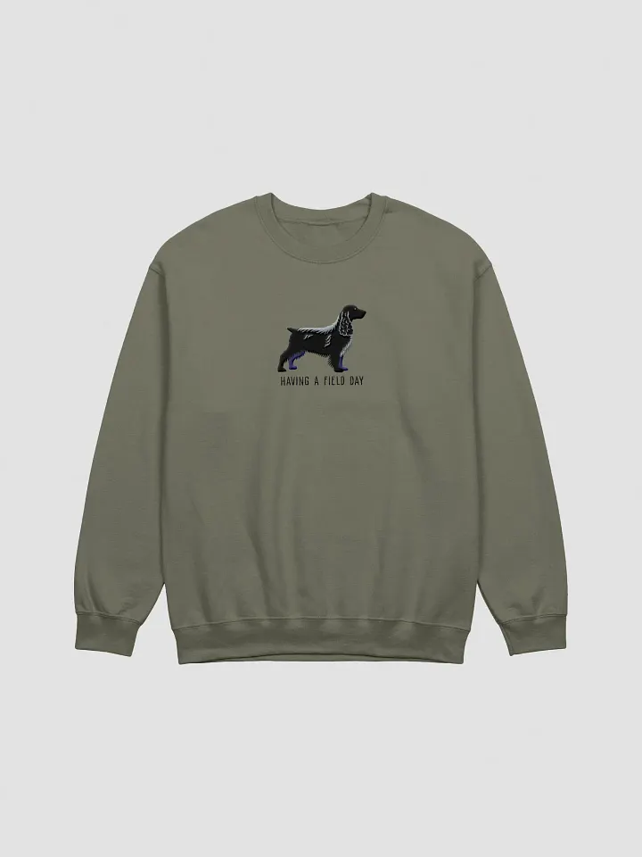 Having a Field Day Sweatshirt (Embroidered) of a Field Spaniel(Black) product image (1)