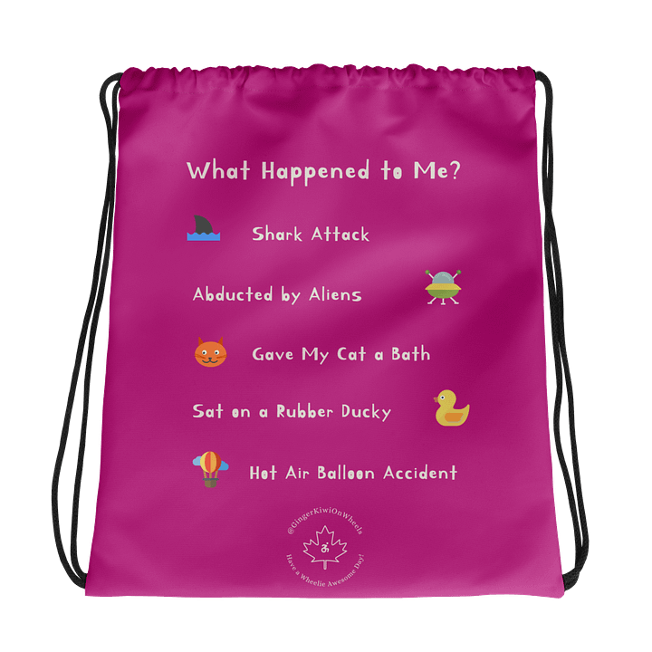 WHAT HAPPENED TO ME ? (2025 Edition): String Backpack, TiLite Fuchsia Pink product image (1)