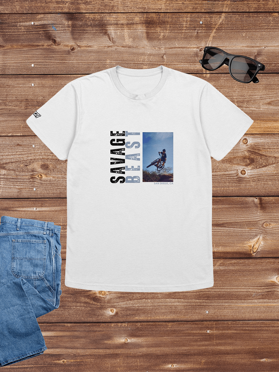 Savage Beast Mountain Biker T-Shirt (Light Colors) product image (1)