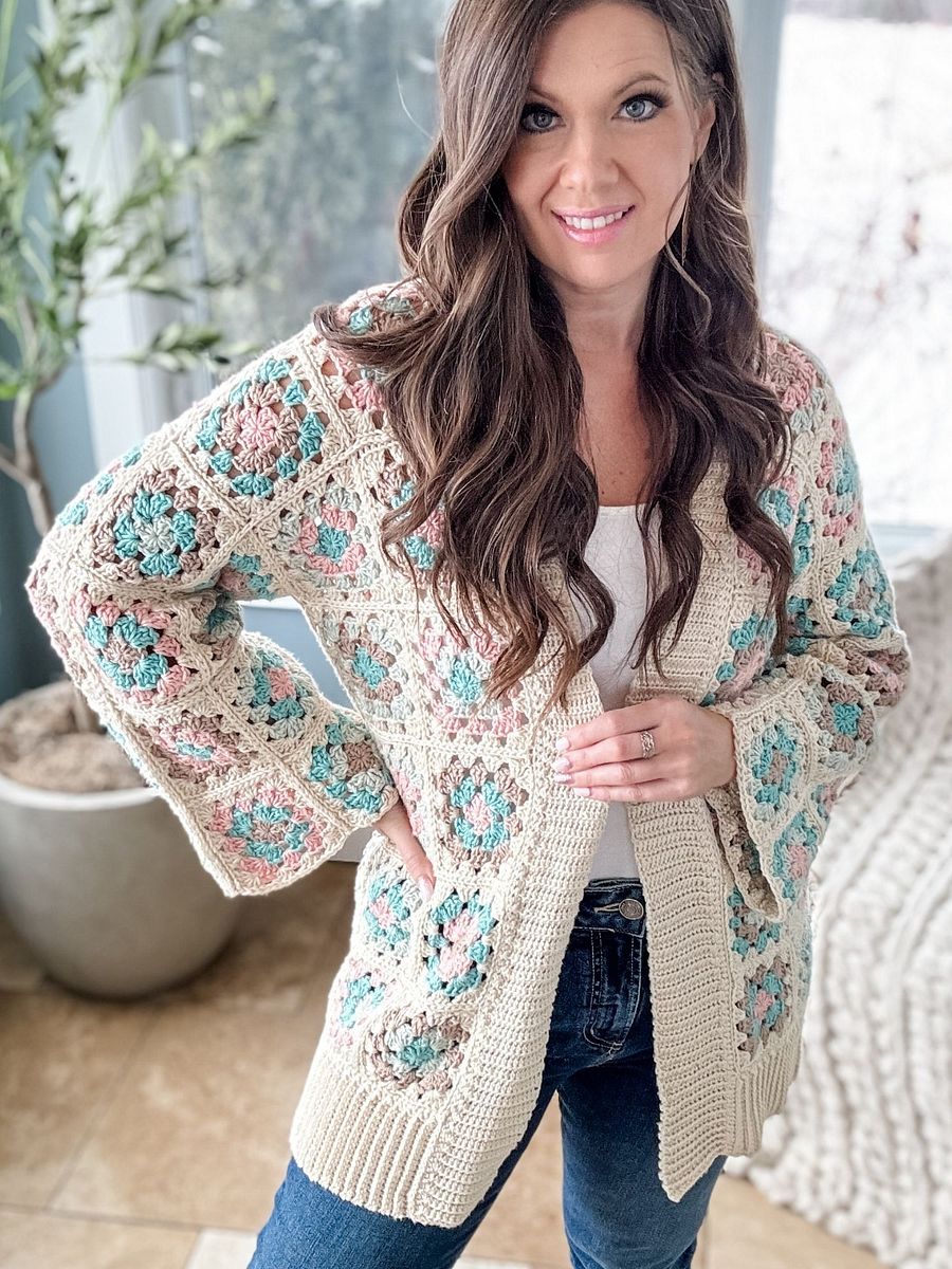 Granny Style Cardigan Crochet Pattern product image (4)