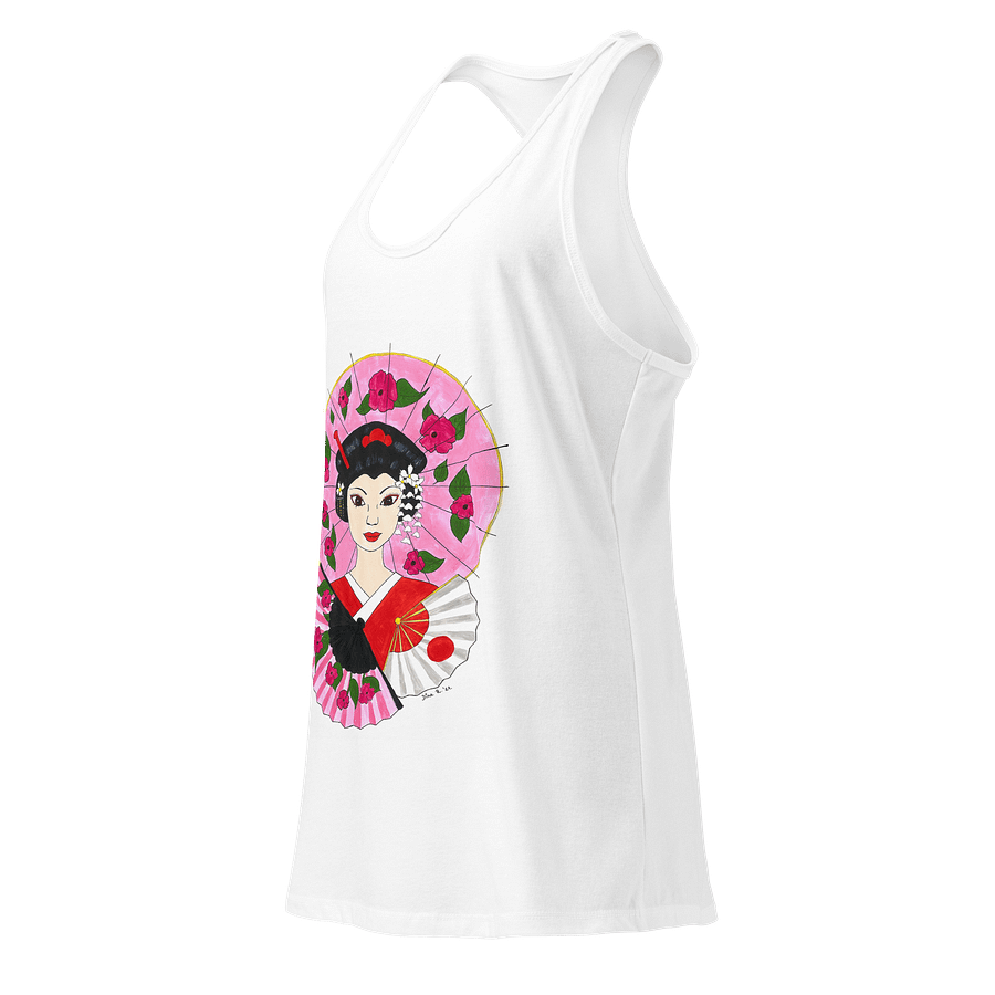 Japanese Geisha (art by Dina R.) akril painting picture - Women's Racerback Tank Top product image (3)
