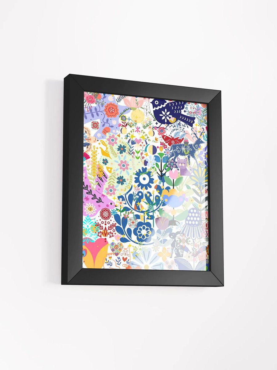 Whimsical Garden Mosaic - Eco-Friendly Matte Poster Frame product image (27)