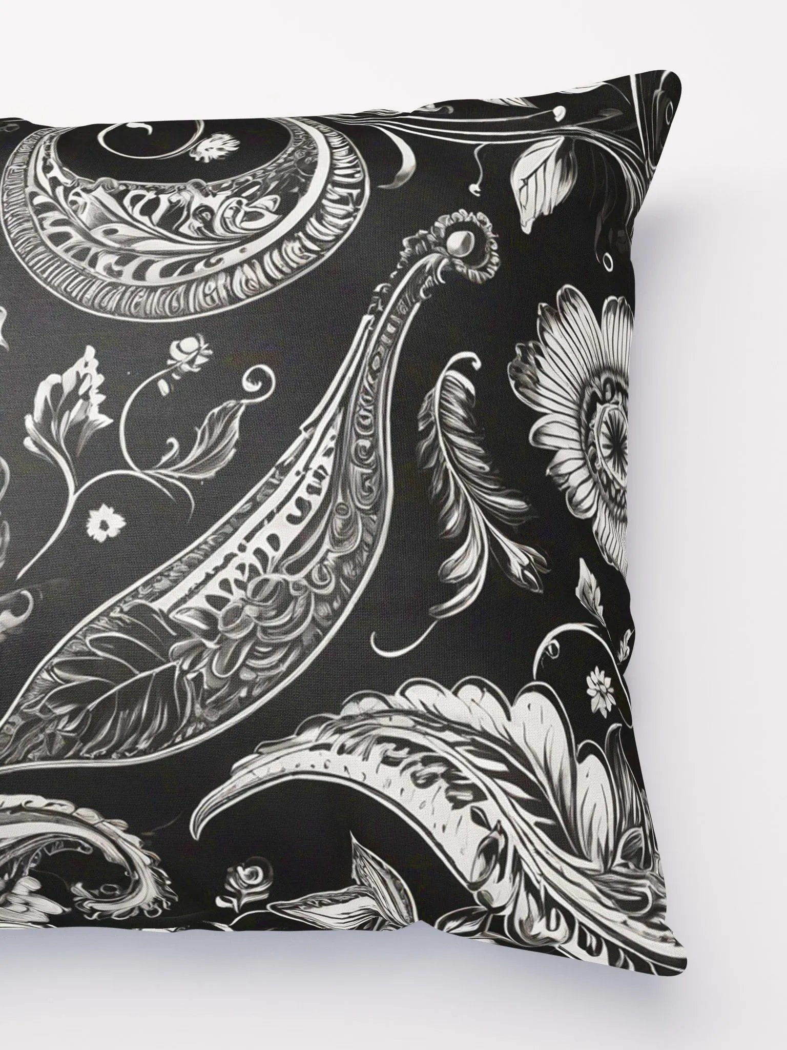 Black & White Seamless Pattern Pillow product image (3)
