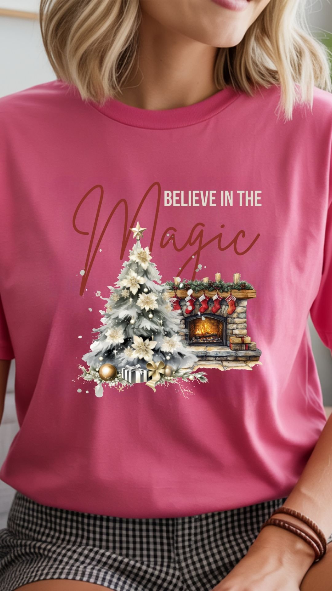 Believe in the Magic Christmas T-Shirt | Magical Christmas Tee | Holiday Magic Shirt | Festive Christmas Graphic Tee | Believe In The Magic Of Christmas Unisex T-shirt product image (37)