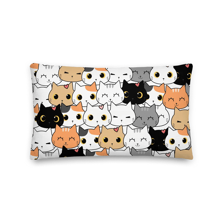 Whimsical Cat Faces Pillow product image (2)
