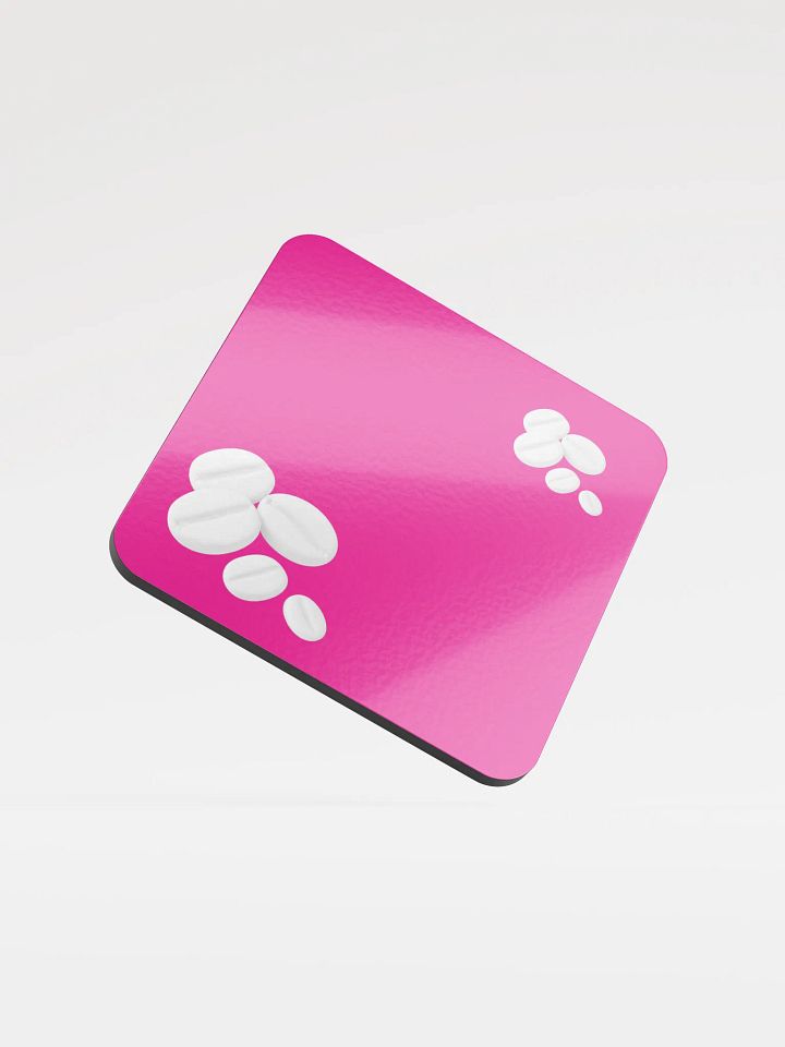 Magenta I Swear They Are Coffee Beans! White Coffee Beans Coaster product image (1)
