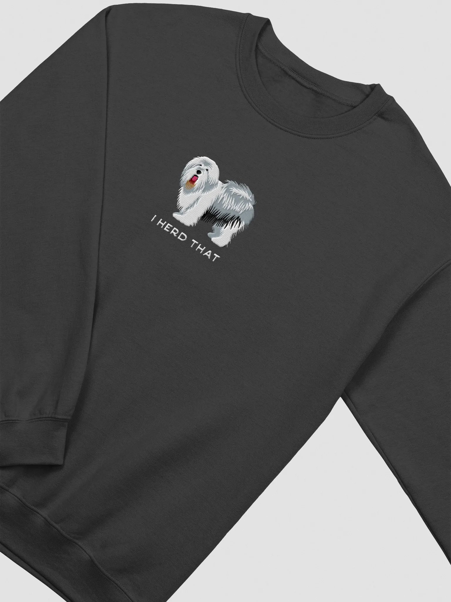 I Herd That Sweatshirt (Embroidered) of an Old English Sheepdog product image (6)
