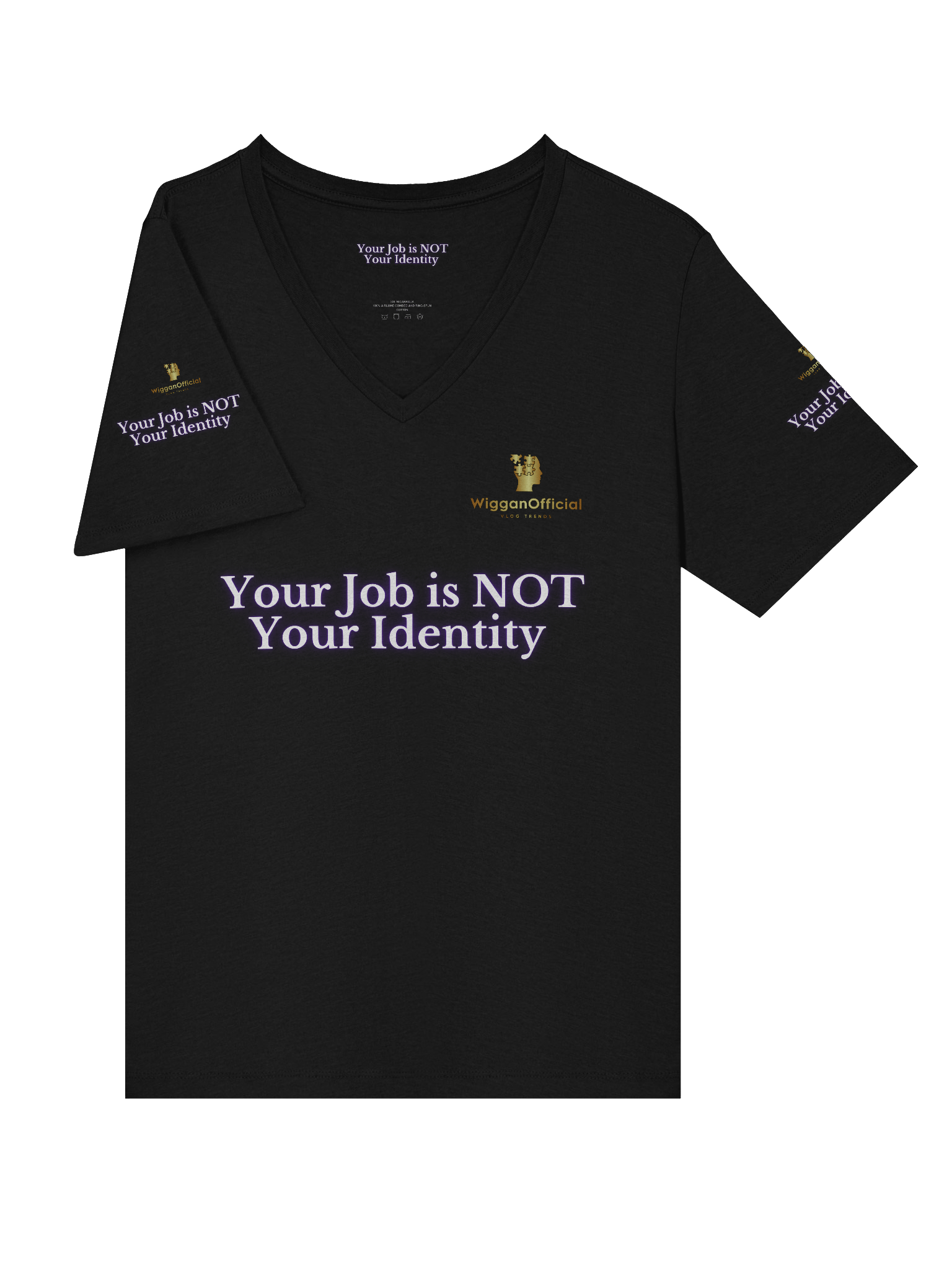 WigganOfficial Your Job Is NOT Your Identity V-Neck T-Shirt product image (32)