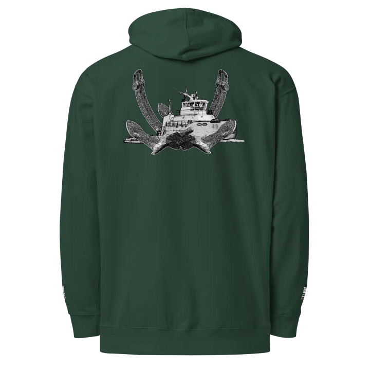 Twin Anchor Titan tug Embroidered - Twin Anchor Front & sleeves (embroidered)Hoodies product image (13)