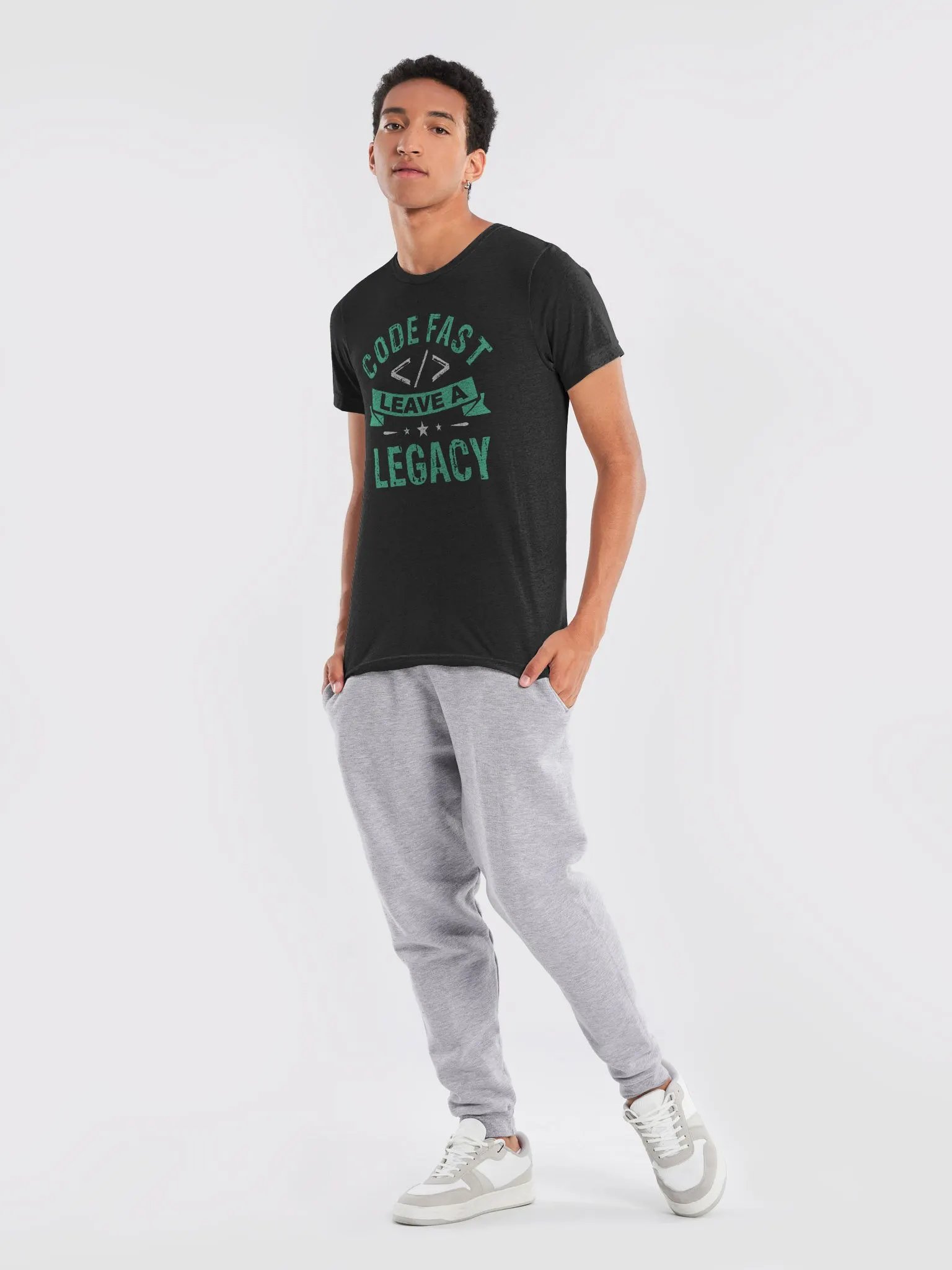 "Code Fast, Leave a Legacy" T-Shirt – Ultra-Soft Tri-Blend product image (9)