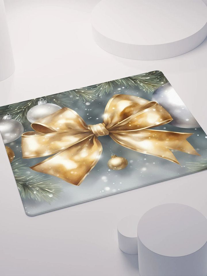 Xmas Baubles in Silver and Gold, Gaming Mouse Pad, 2 Sizes product image (1)