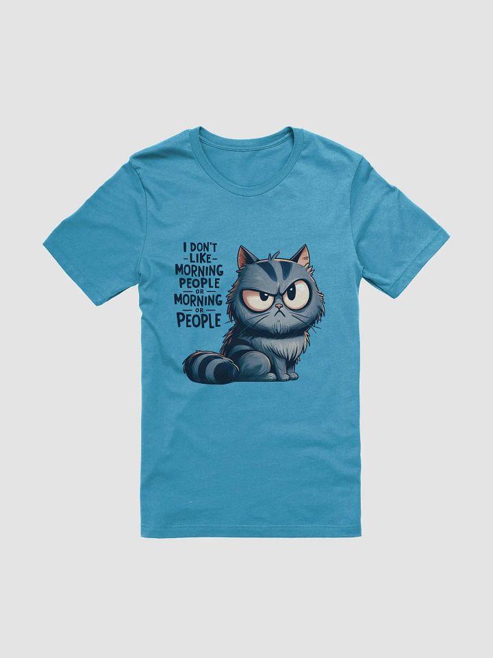 Anti-Morning Grumpy Cat T-Shirt – Funny Cat Lover's Tee product image (1)