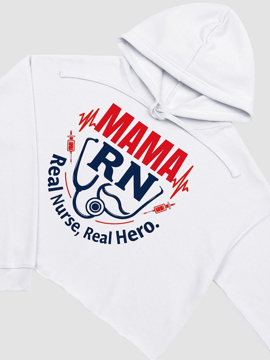Mama RN, Real Nurse, Real Hero Crop Hoodie product image (15)