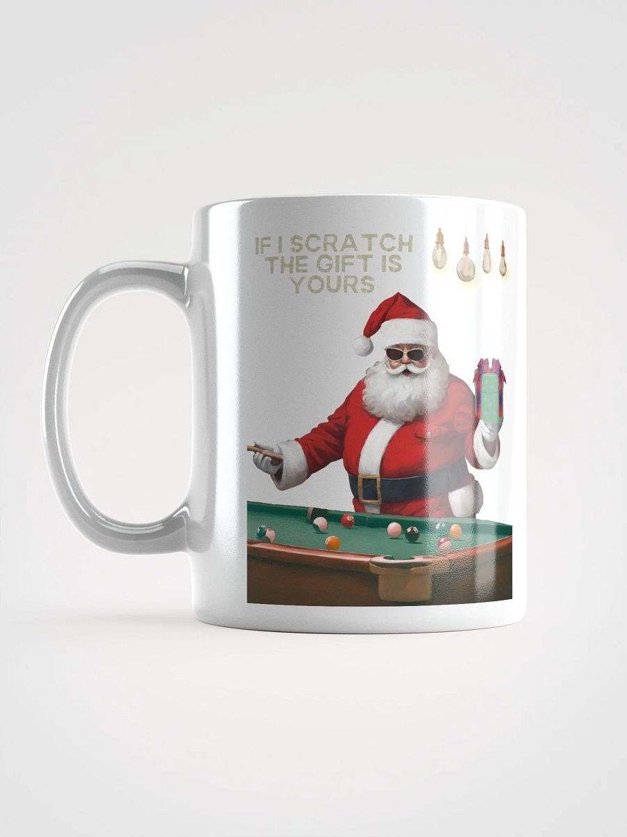 If I Scratch The Gift Is Yours - Pool Shark Santa White Mug product image (17)
