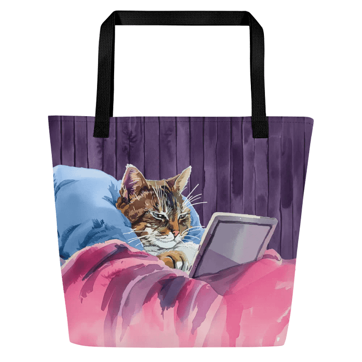 21st Century Digital Cat – Fun Feline Tote Bag product image (6)