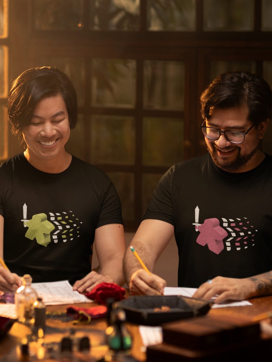 Vaporwave Meeple Shirt, Board Gamer T-shirt, Lime Green product image (2)