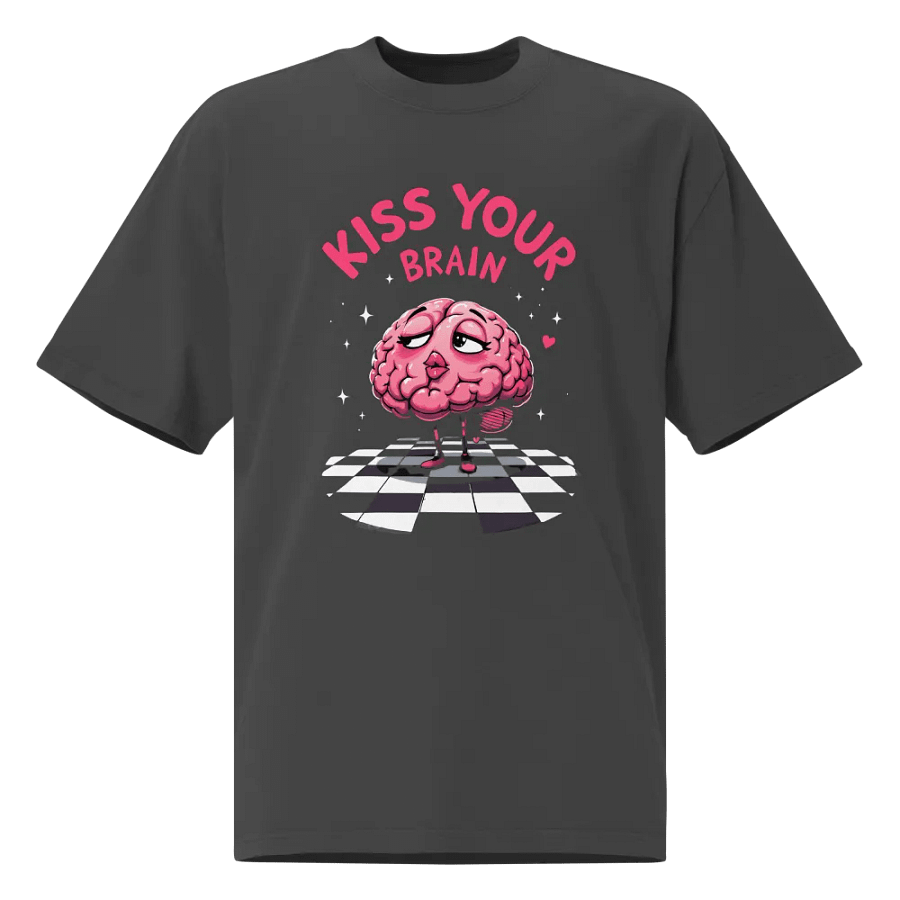 Kiss Your Brain Valentine Test Day Oversized Tee product image (1)