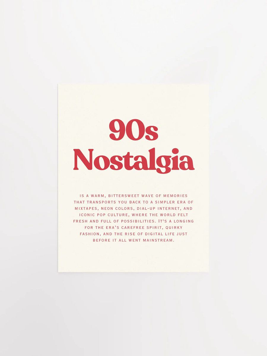 90s Nostalgia - Enhanced Matte Paper Poster product image (1)