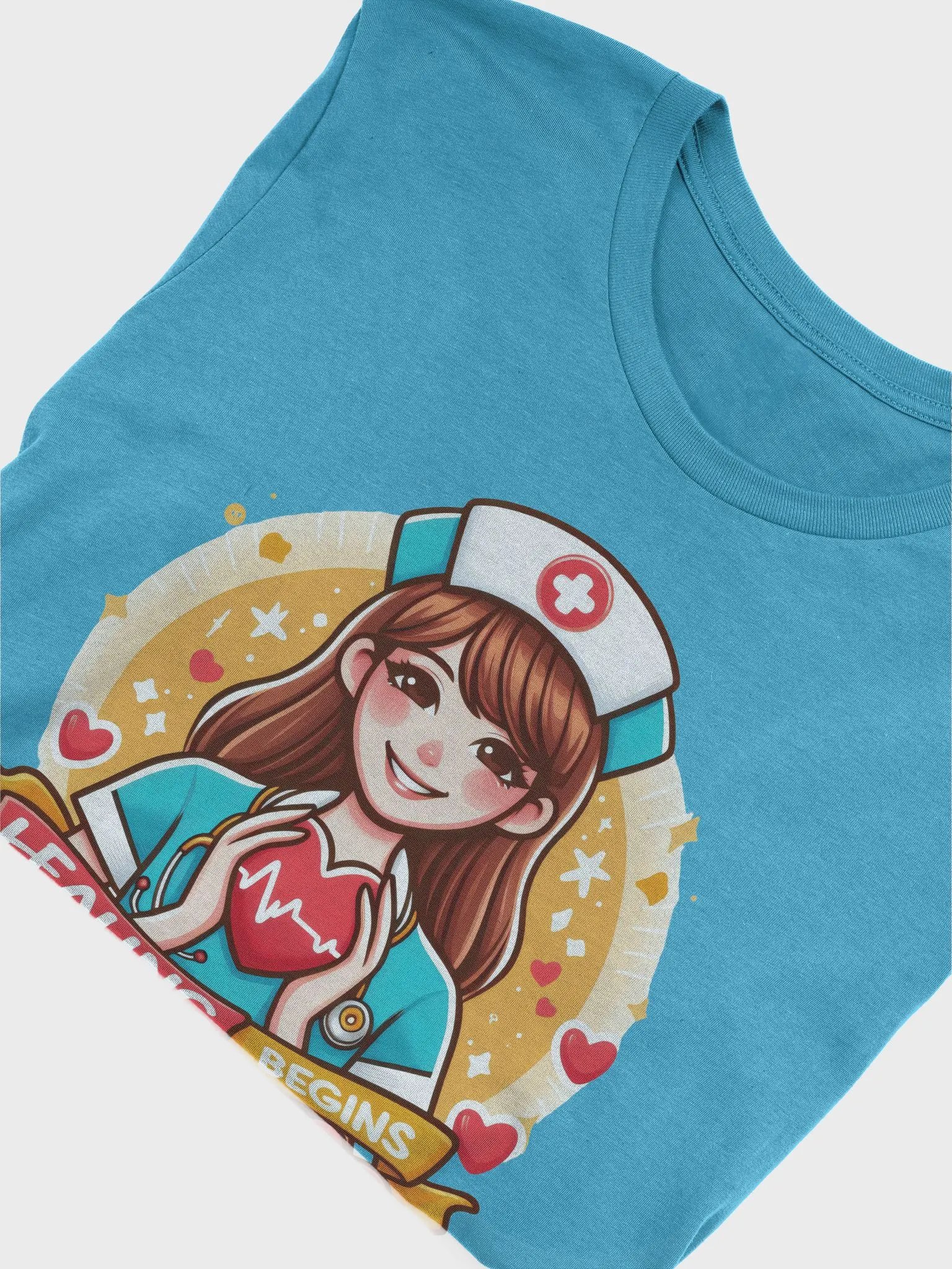 Smiling Nurse Heartbeat T-Shirt product image (50)