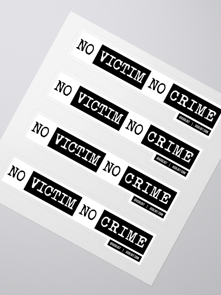 No Victim No Crime Stylized Stickers product image (2)