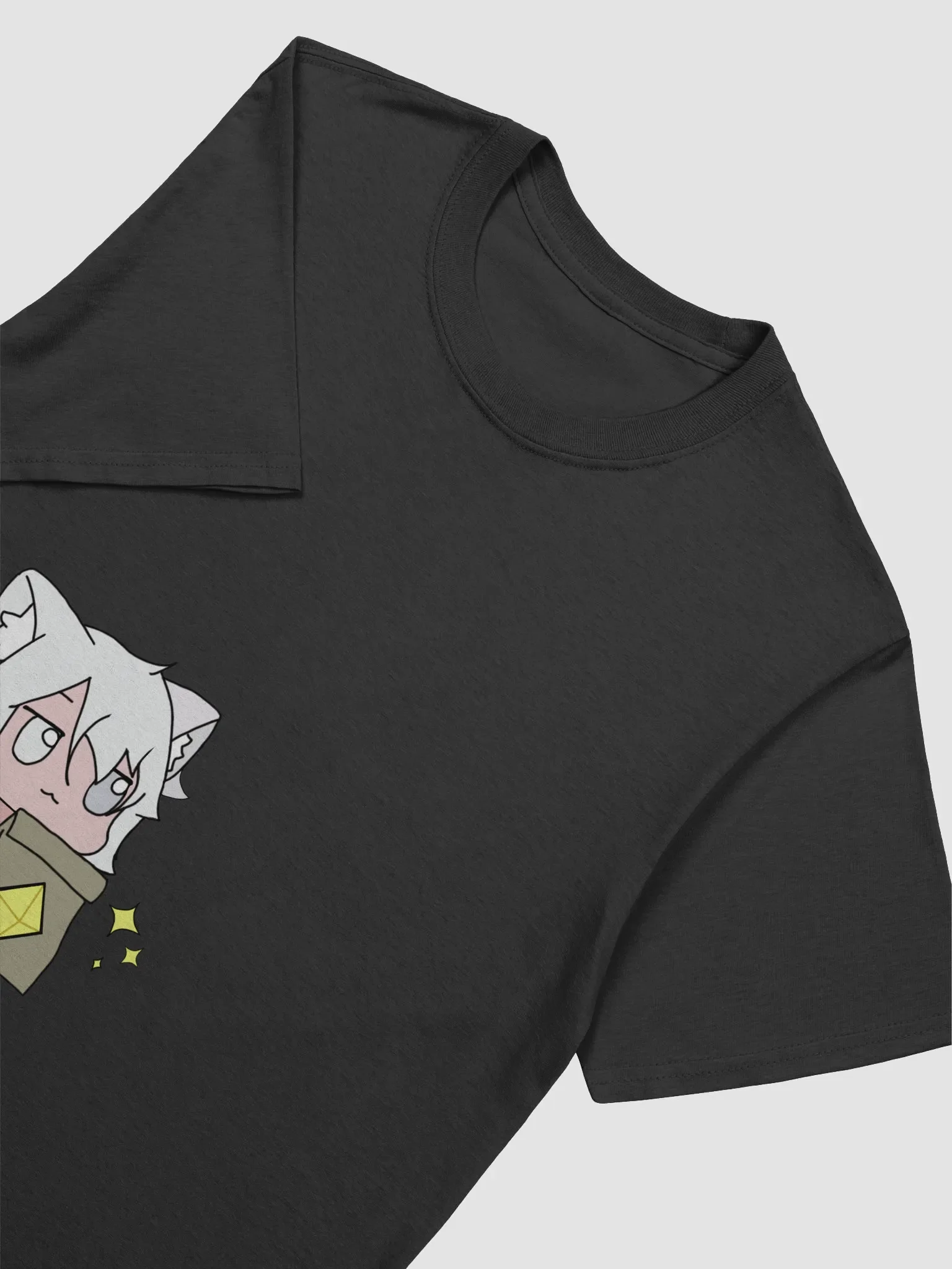 Whimsical Catgirl with lootbag and pizza [Diamond T-Shirt] product image (102)