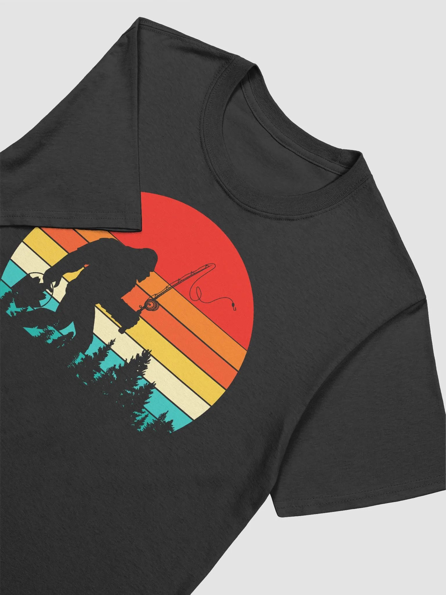 BigFoot Gone Fishin' Gildan 64000 Unisex Tshirt product image (5)