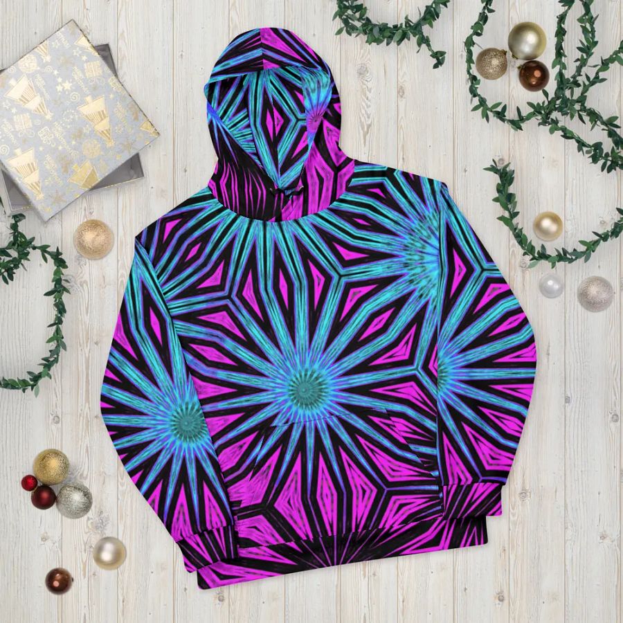 Abstract Modern Colourful Circles Unisex Pull Over Hoodie product image (11)