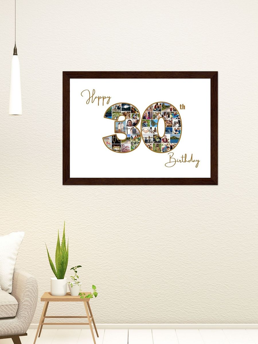 Happy 30th Birthday Photo Collage Canva Template product image (7)