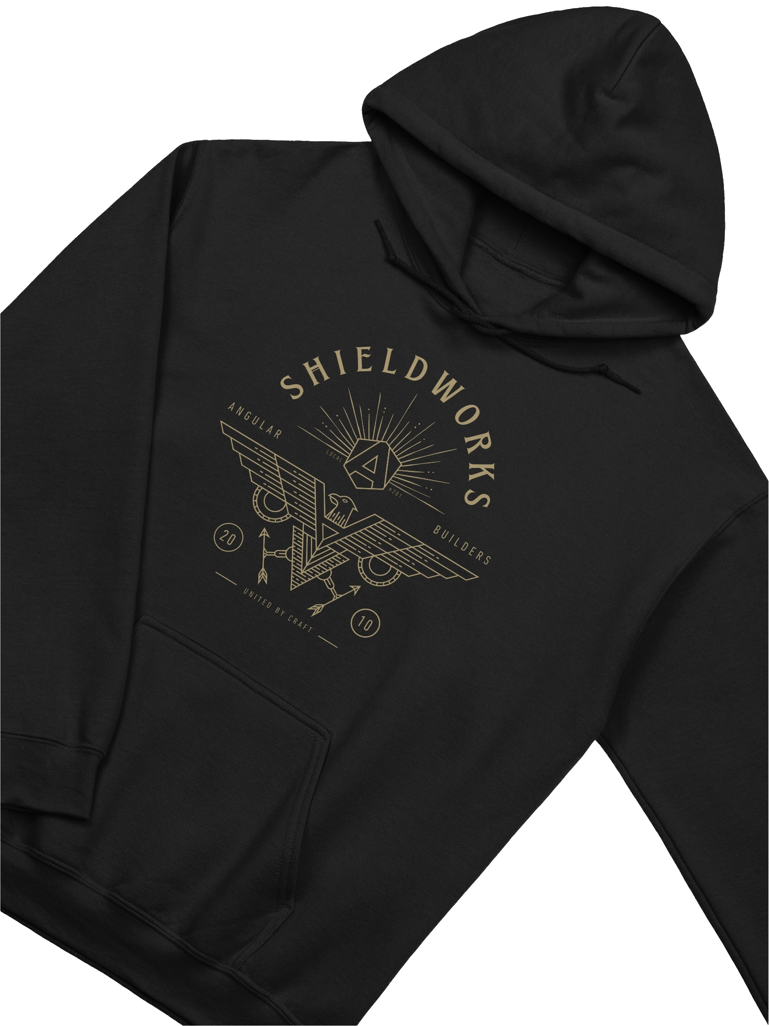 Shieldworks Angular Builders Local #201 “United by Craft” Classic Hoodie product image (4)