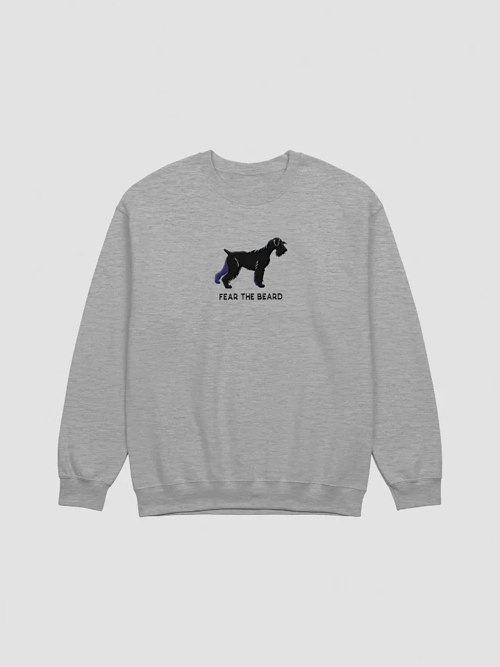 Fear the Beard Sweatshirt (Embroidered) of a Standard Schnauzer(Black) product image (10)