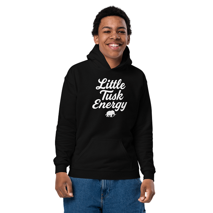 Little Tusk Energy — Youth Fleece Hoodie product image (2)