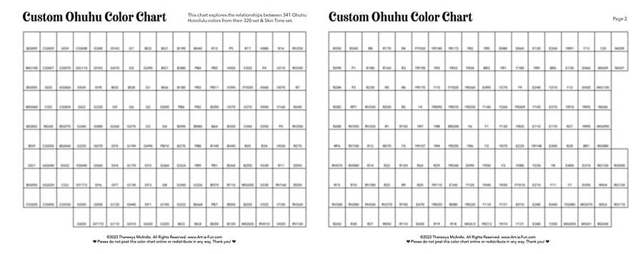 Custom Ohuhu Color Chart - 341 Colors product image (2)