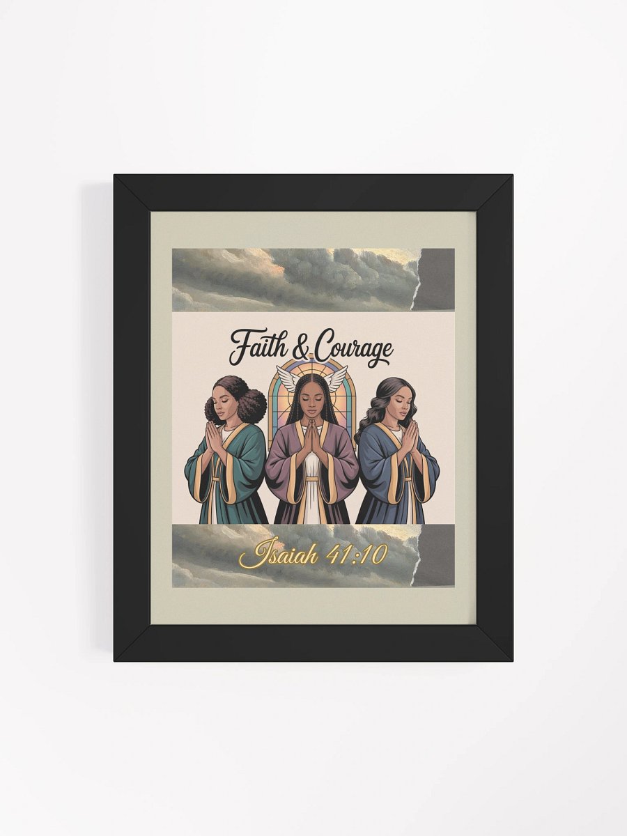 Faith and Courage Isaiah 41:10 Christian Framed Poster product image (4)