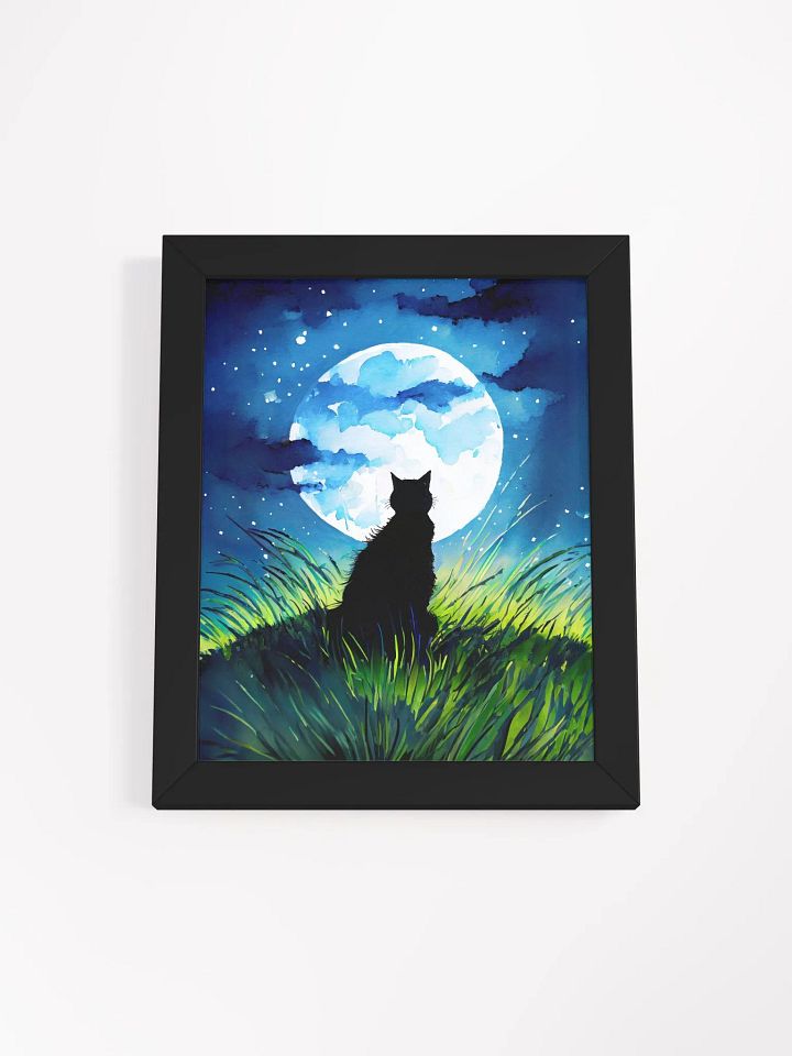 A Cat Sings To The Moon Framed Poster product image (6)