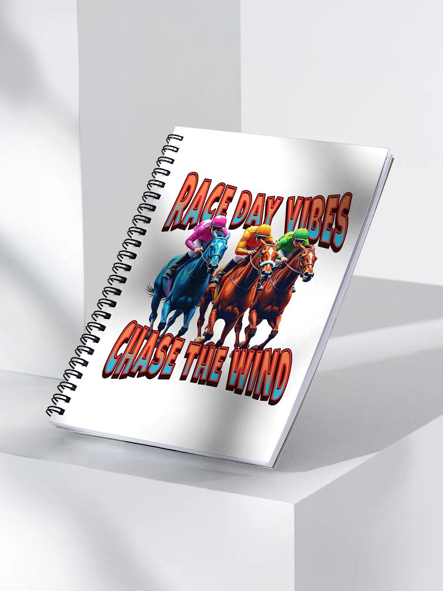Race Day Vibes Chase The Wind Horse Racing Spiral Notebook product image (3)