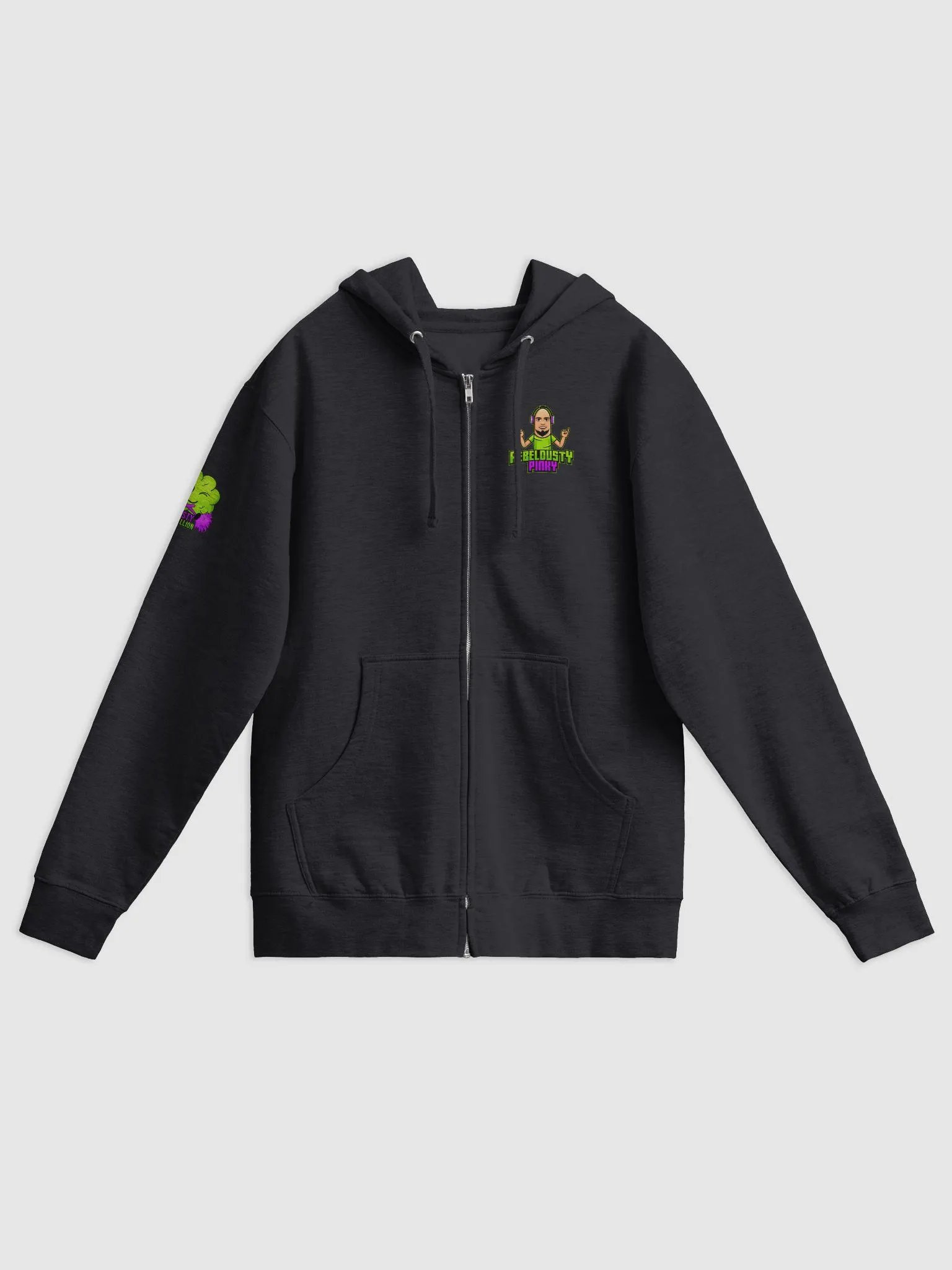 RebelDustyPinky Logo Zip UP Hoodie! product image (1)