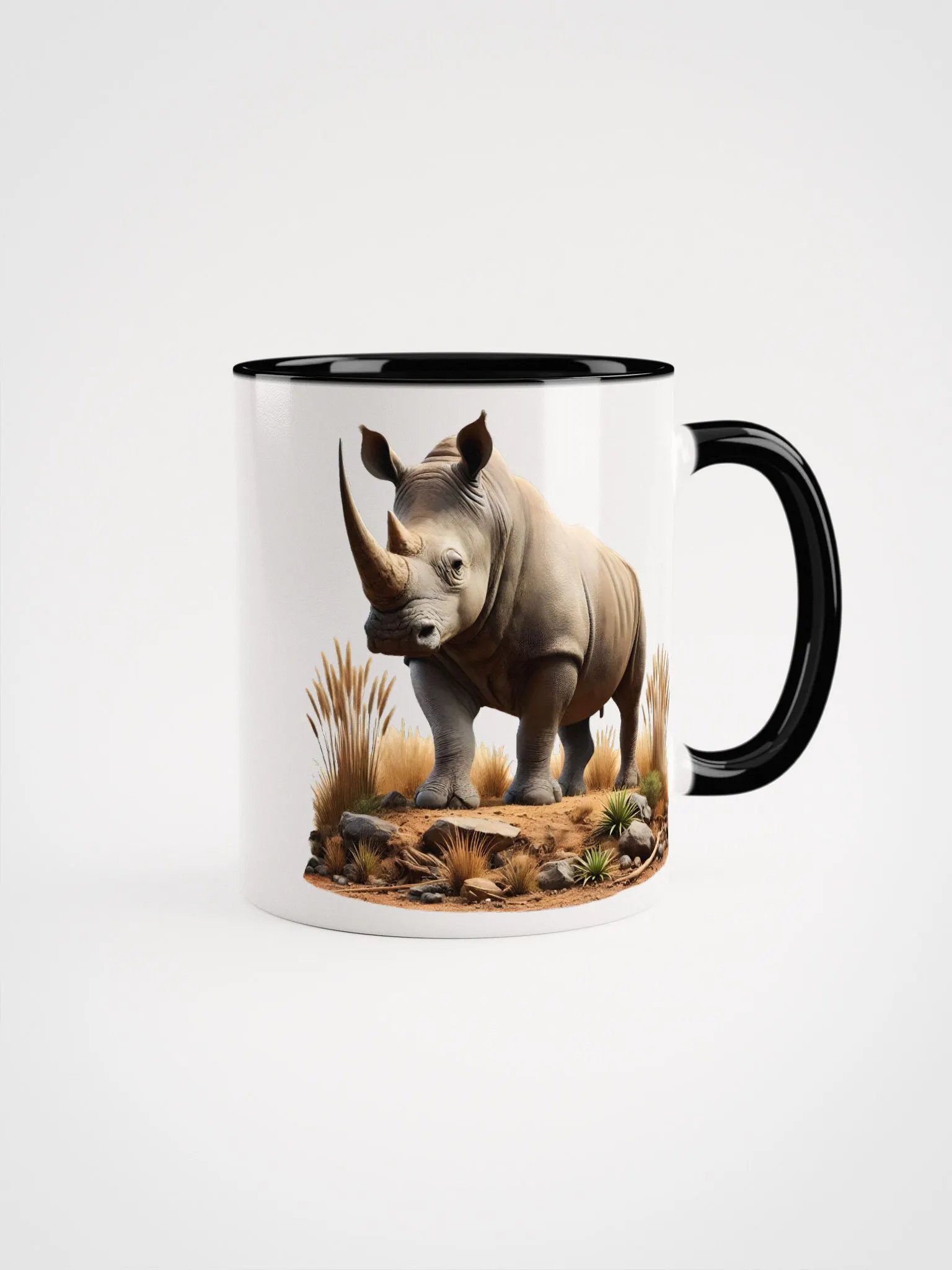 Savanna Rhino Ceramic Mug. product image (1)