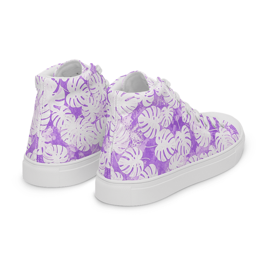 Monstera Magic Women's High Top Canvas Shoes product image (7)