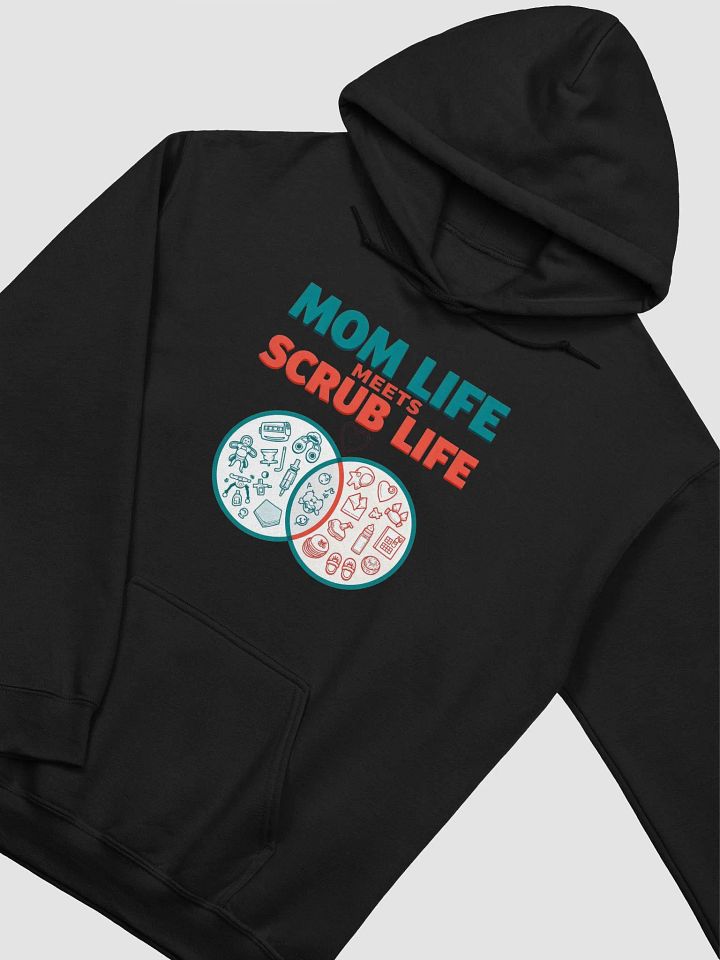 Mom Life Meets Scrub Life Venn Diagram Hoodie product image (22)