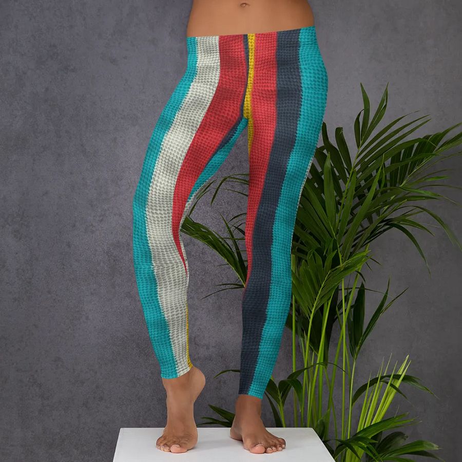 Leggings for Women: Colorful Stripes Print for Vibrant & Stylish Comfort product image (5)