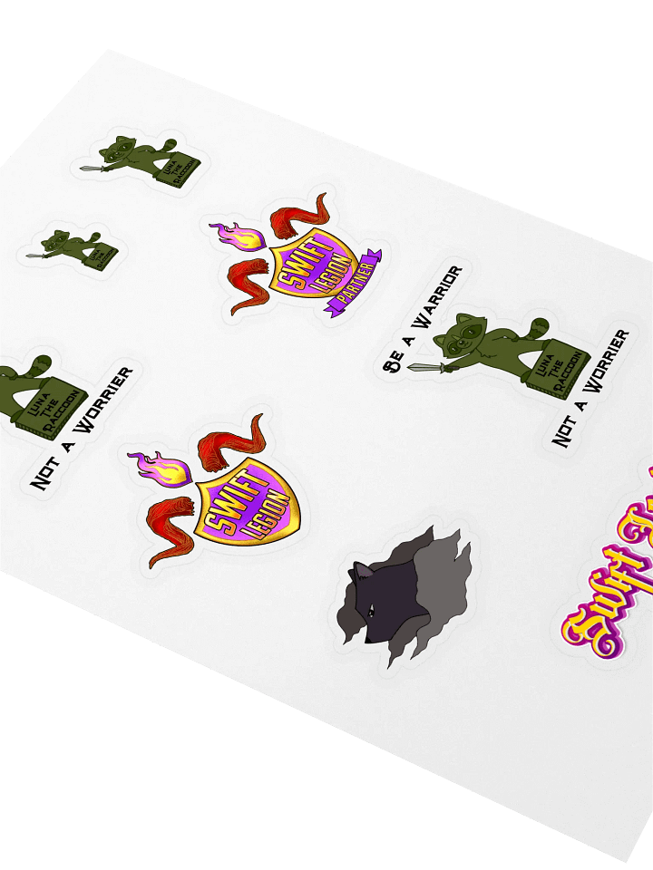 Luna the Raccoon Sticker Sheet product image (2)