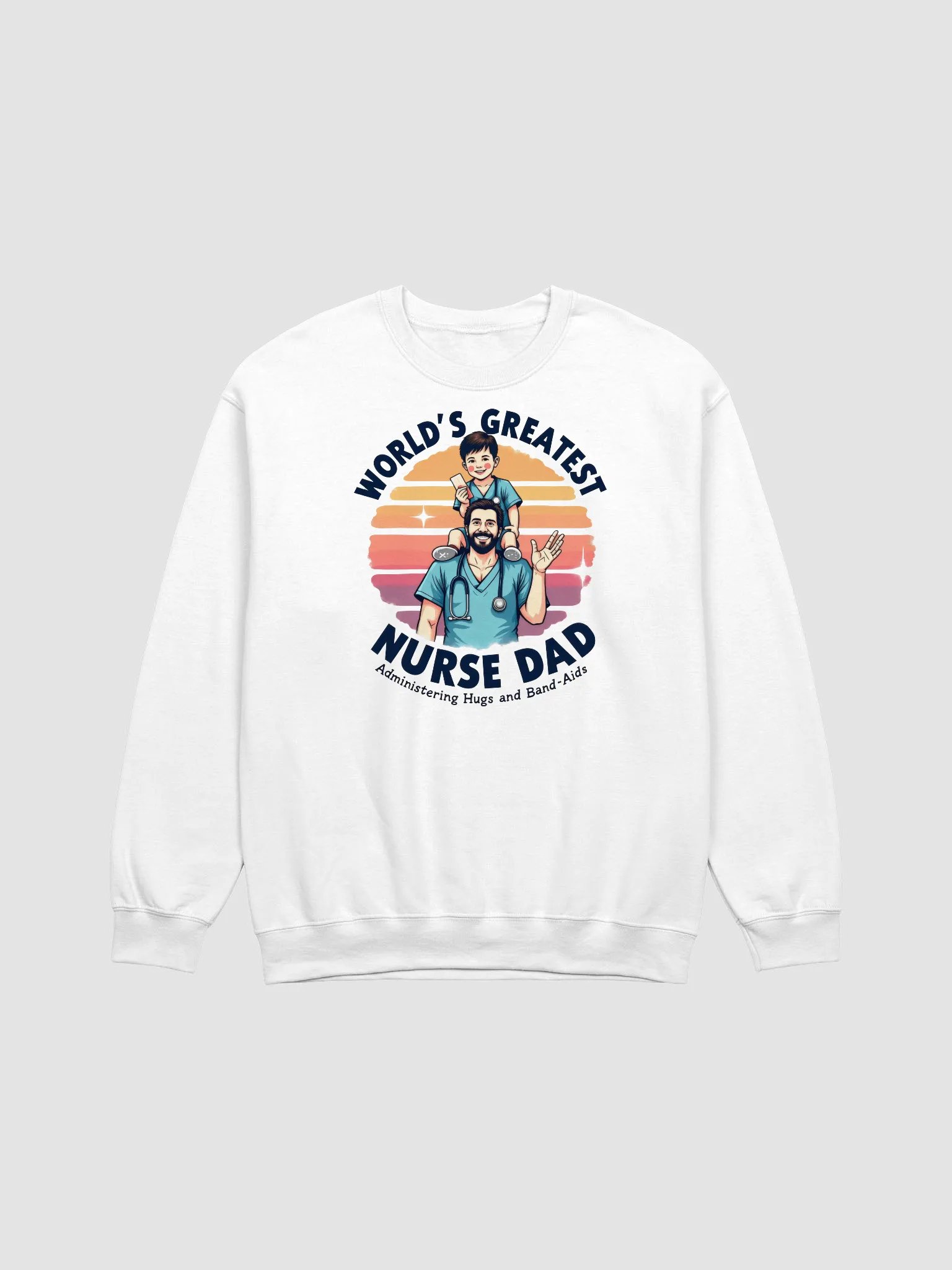 World's Greatest Nurse Dad Crewneck Sweatshirt product image (5)
