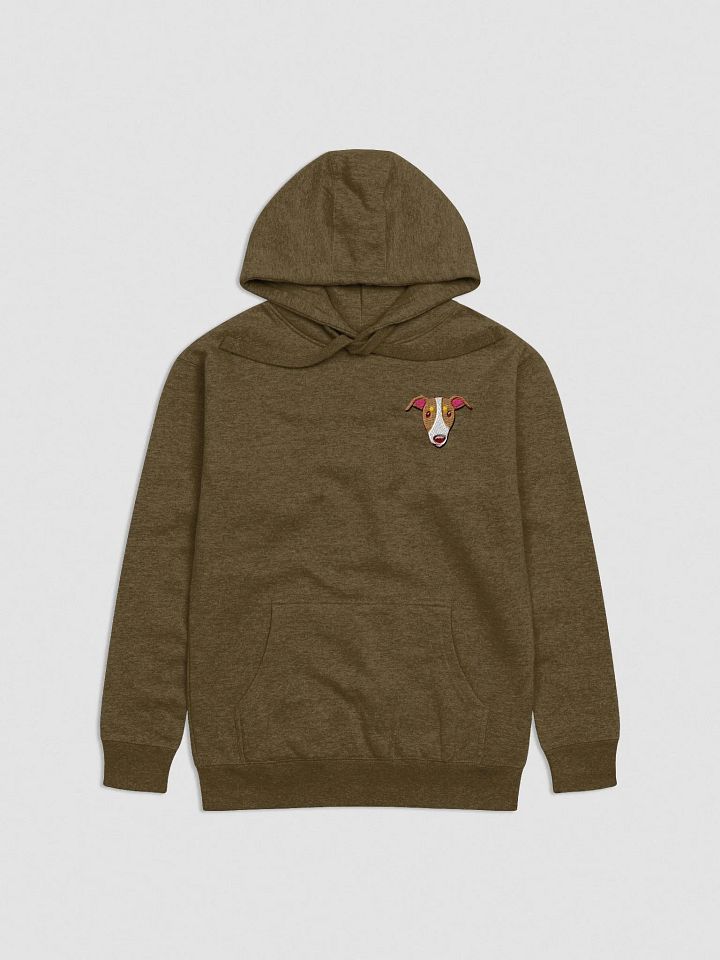 Whippet Dog Face Embroidered Hoodie product image (1)